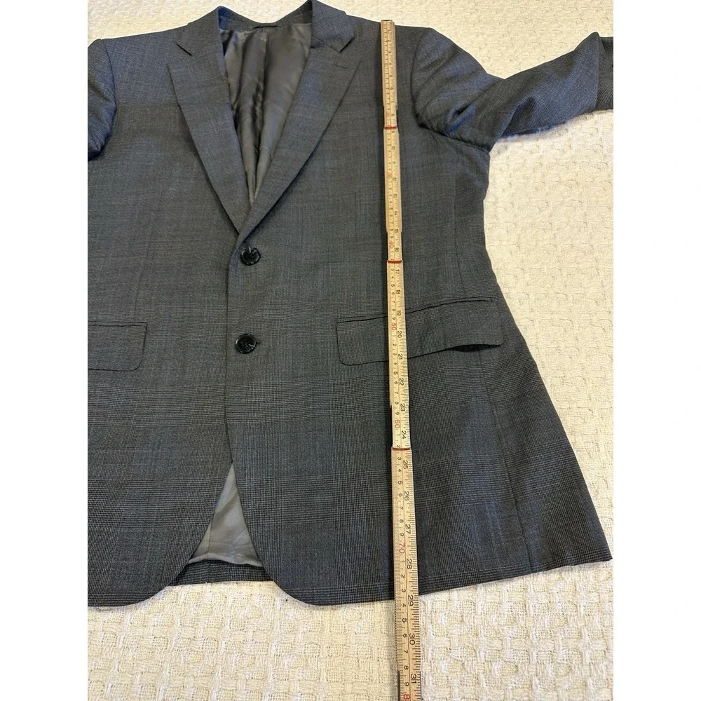 Ermenegildo Zegna StileLibero Sport Coat‎ 42R Gray Glen Plaid Wool Blazer